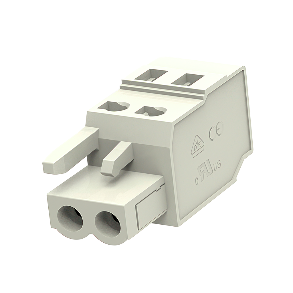 8EDGK-5.0-02P-11-1001Z(H) Pluggable Terminal blocks  Inominal 20A Vnominal (III/3) 320V 2 Contacts (5.0mm)