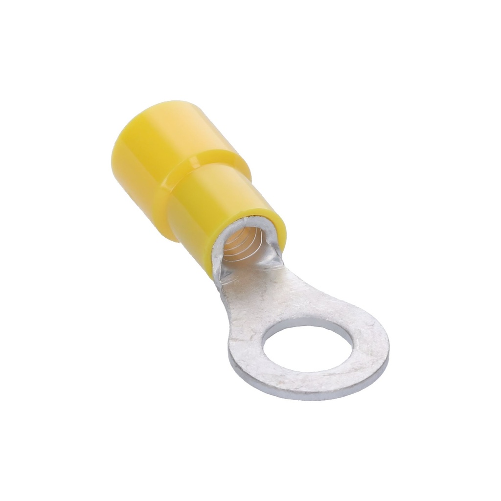 EF-55064 Round Yellow Insulated Terminal 4.00-6.00mm² 12-10 AWG D=6.4mm