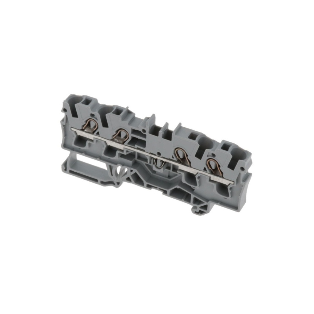 2004-1401 4-Conductor Through Terminal Block Grey 10-14 AWG 4mm²