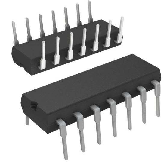TC74HC02P IC DIP-14 Logic Circuit, Quad 2-Input NOR, HC-CMOS, 14 Pin, Plastic, DIP