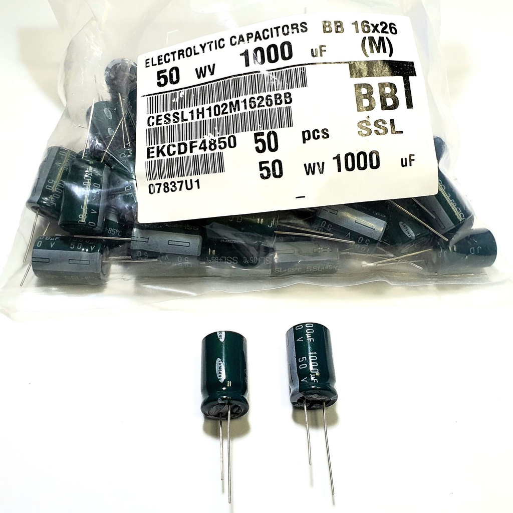 CESSL1H102M1626BB Condensador Electrolítico Radial 1000uF 50V