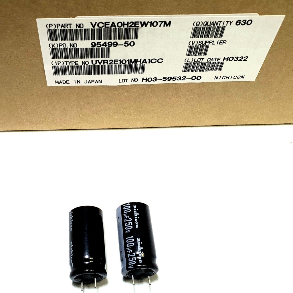 UVR2E101MHA1CC Condesador Electrolítico Radial 100uF 250V
