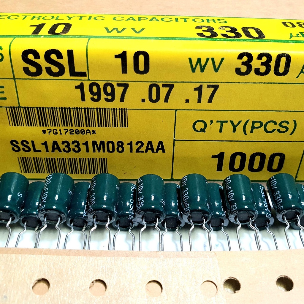 SSL1A331M0812AA Condesador Electrolítico Radial 330uF 10V