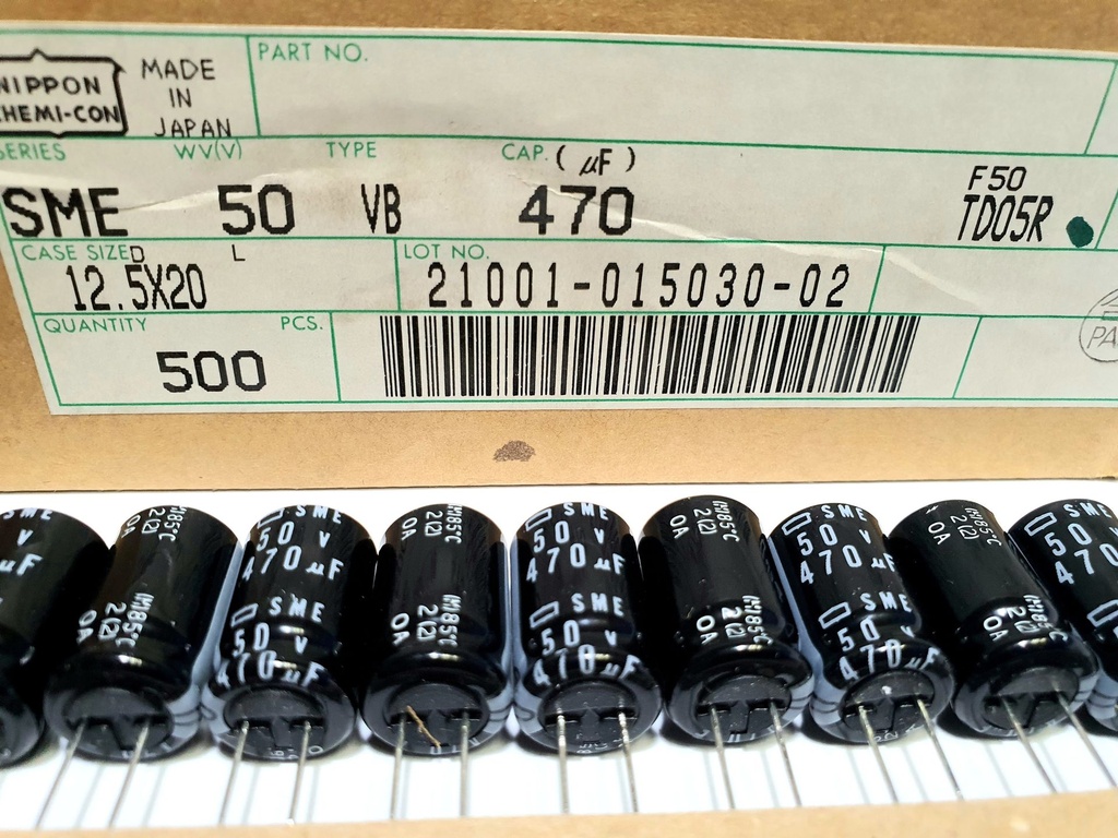 SME50VB470TD05R Condensador Electrolítico Radial 470uF 50V