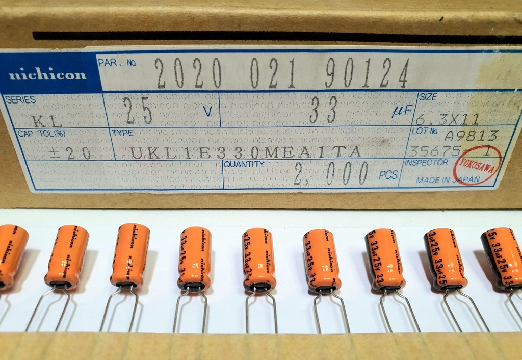 UKL1E330MEA1TA Condesador Electrolítico Radial 33uF 25V
