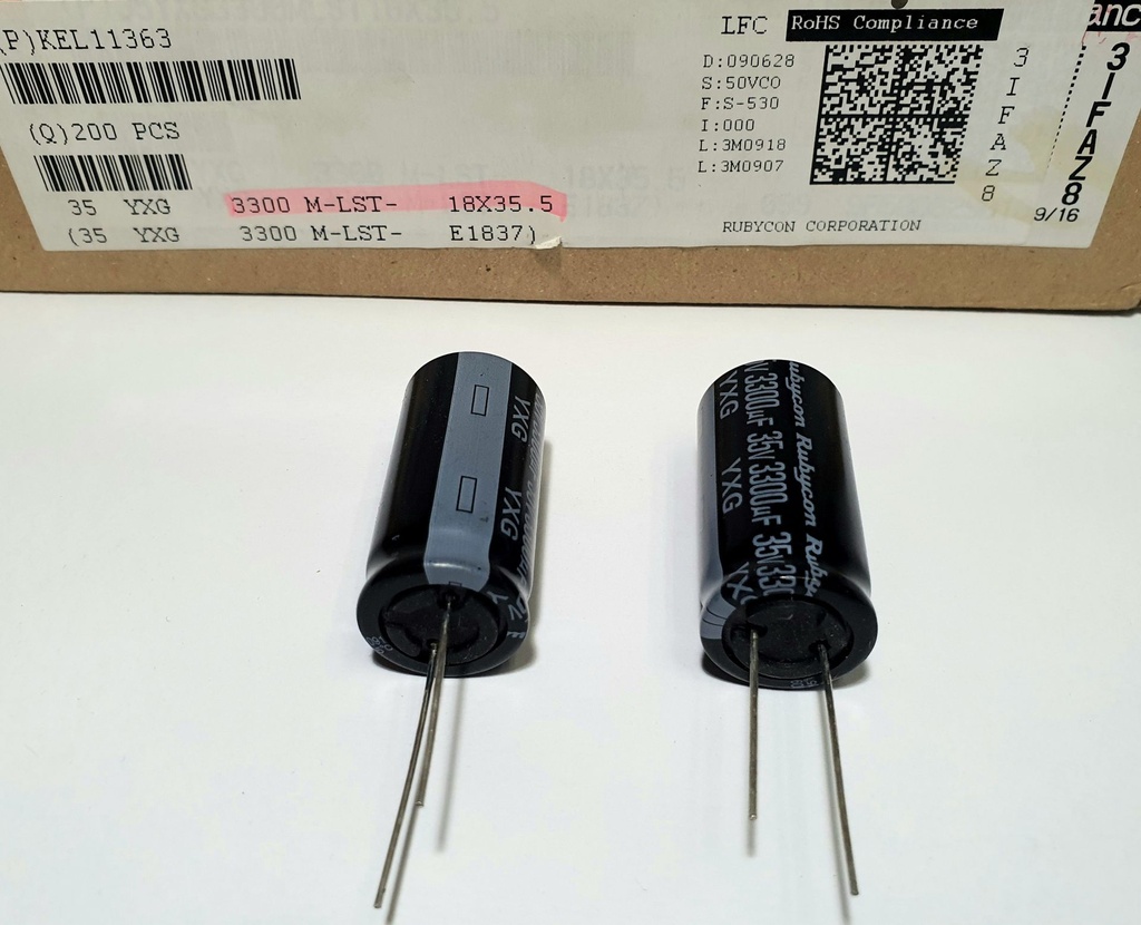 35YXG3300MLST18X35.5 Condensador Electrolítico Radial 3300uF 35V