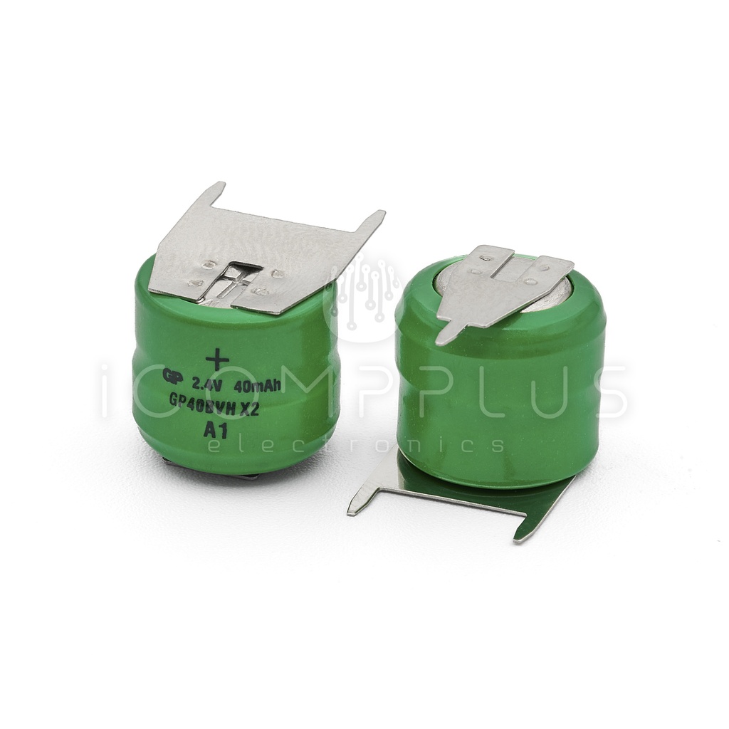 GP40BVH Pila de botón recargable NiMH 2.4V 40mAh 3pin