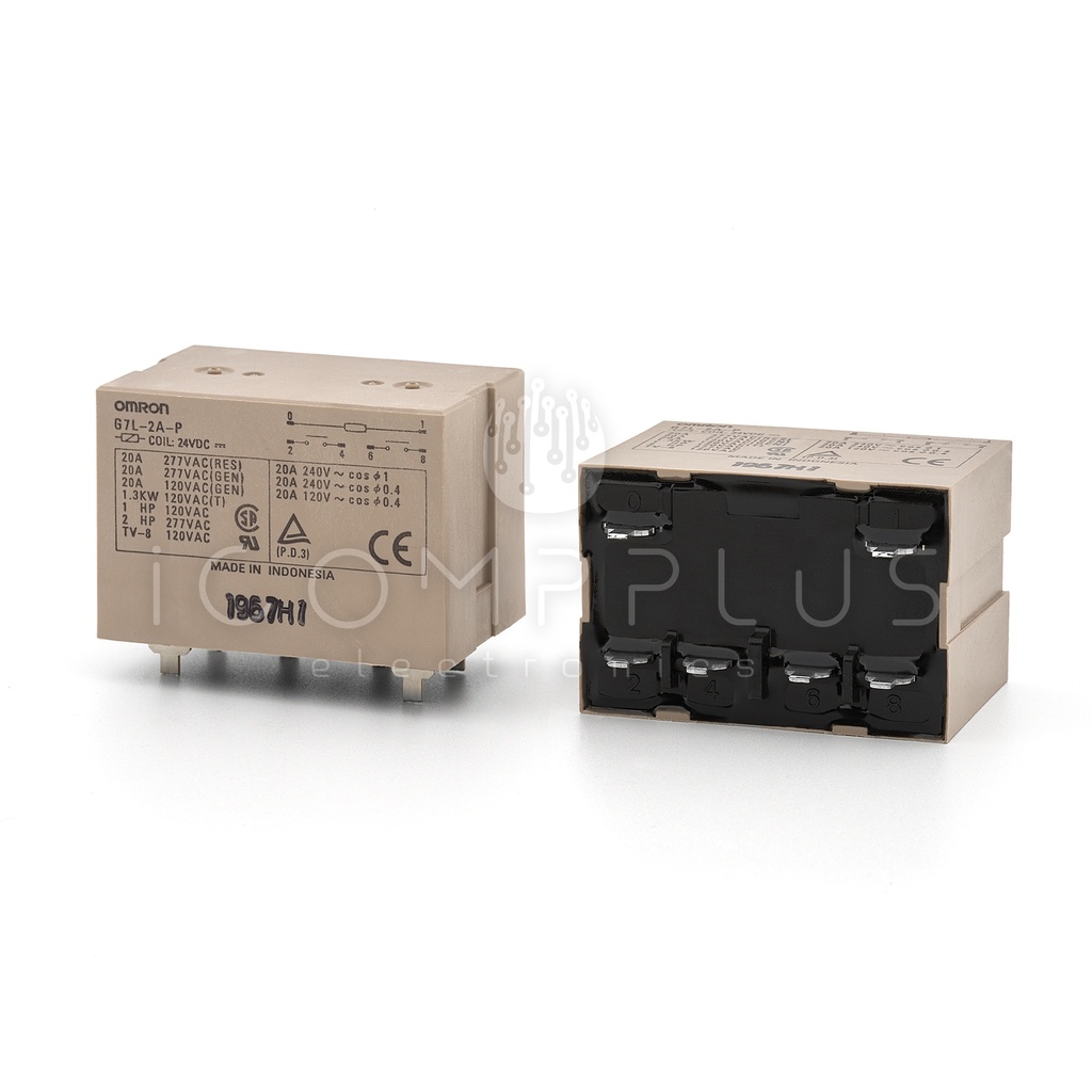G7L-2A-P-DC24 Rele Electromecánico 24V 20A pines cortados
