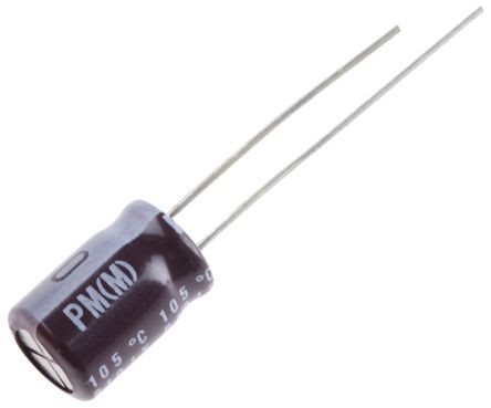 UPM1J470MPD Condesador Electrolítico Radial 47uF 63V 8x11.5 105º