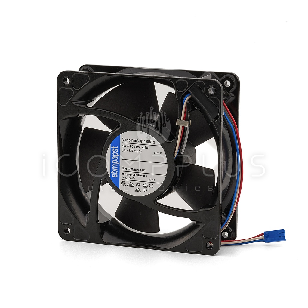 4118N/12-190 Ventilador Axial 48V 49dB 119x119x38mm