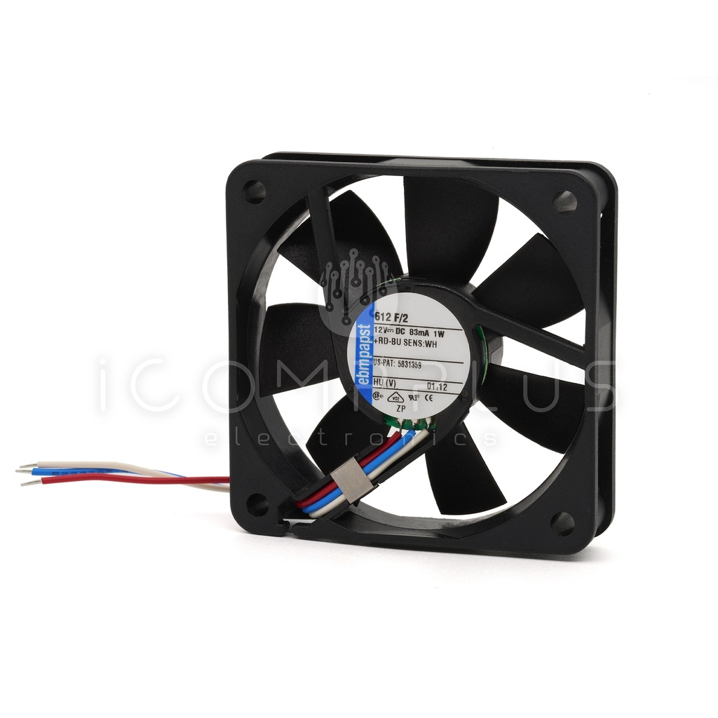 612F/2 Ventilador Axial 12V 27dB 60x60x15mm