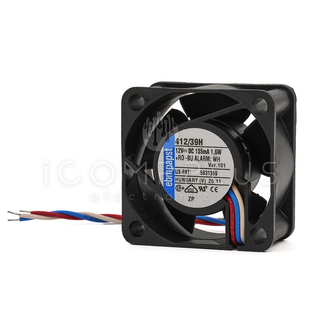 412/39H Ventilador Axial 12V 20dB 40x40x20mm