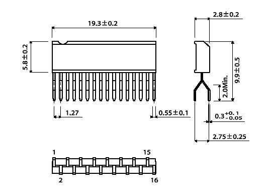 M56732L IC ZIP-16  MITSUBISHI