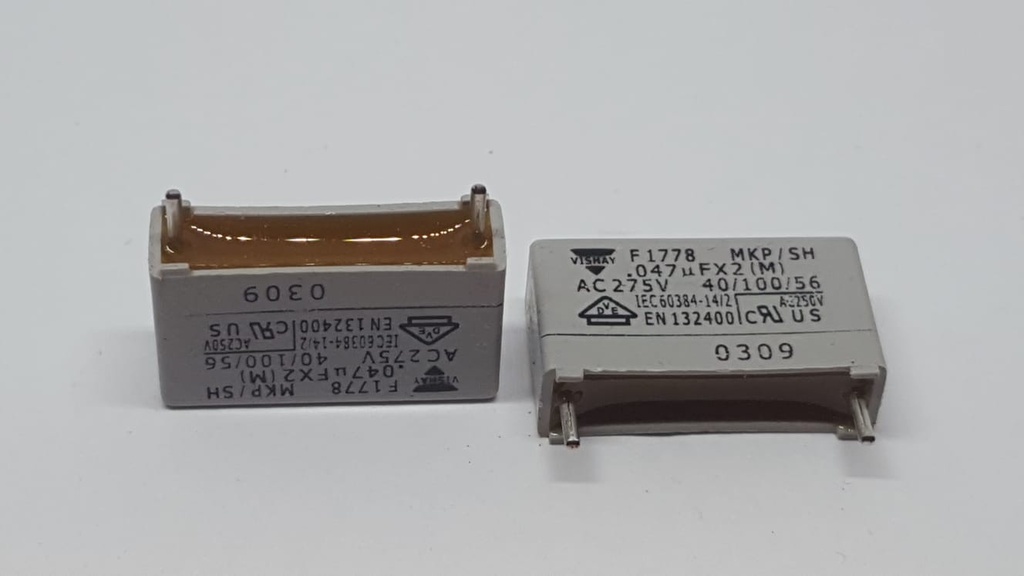 F1778347M2FCB0 Condensador Polipropileno pin corto 0.047uF 630VDC 20%  VISHAY