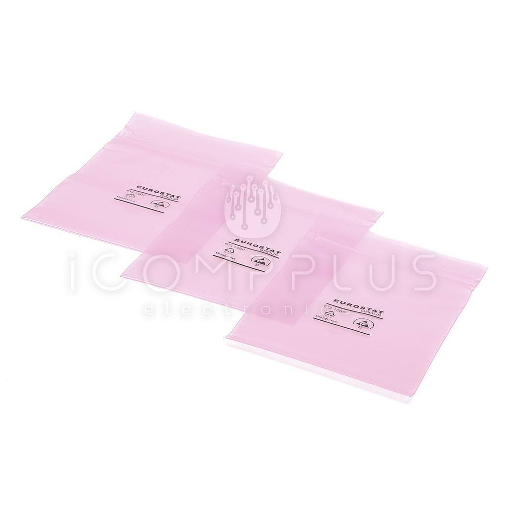 20-012-0406 Bolsa ESD Rosa ZIP 102x152mm 90um