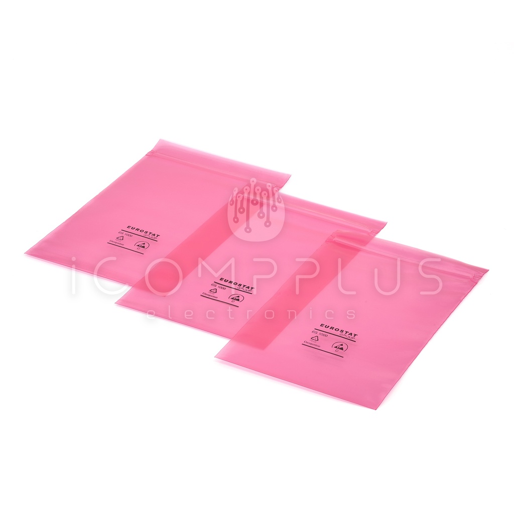 20-012-0508 Bolsa ESD Rosa Zip 127x203mm 90um