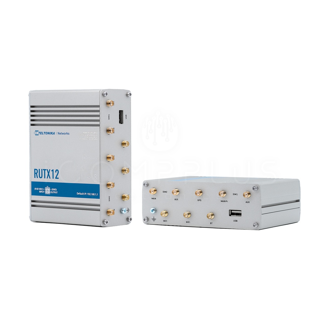 RUTX12 ROUTER INDUSTRIAL DUAL 4G LTE (CAT6) / 3G