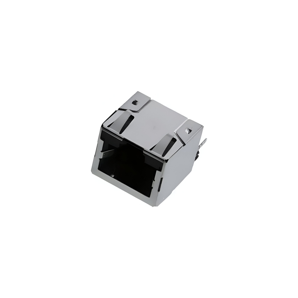 RJHSEN381 Modular Jack Black Vertical Single Port Female 8Pos