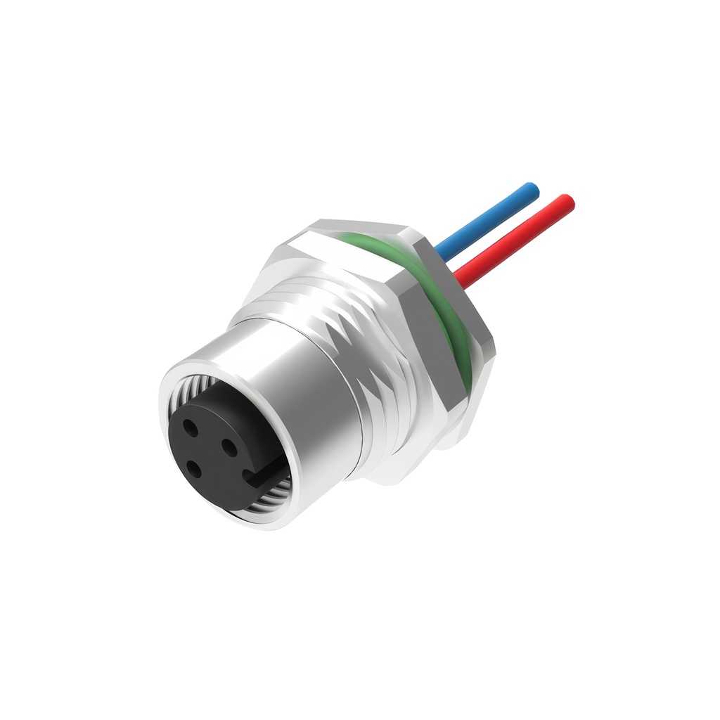 SD-M12D-04P-FF-SF8A50-00Z(H) Conector Hembra M12 4 polos codificación D  0.5m