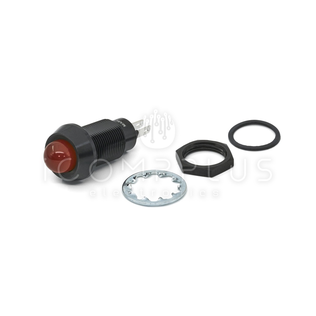 651-105-23 Indicador Led Panel Rojo 12.7mm 24-28V IP67