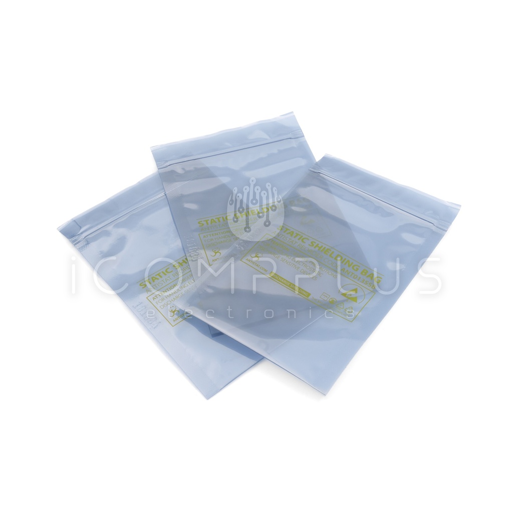 013-0001 Bolsa ESD de blindaje Zip 76x127mm 75um (Pack 100uds)