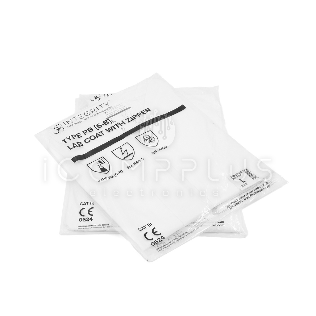 600-5003E Bata ESD Desechable Talla L Blanca