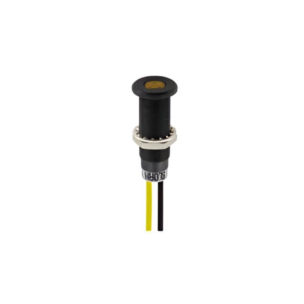 348811A1Y54UCL1 Flat Indicator Light IP68 Amber Lens 7000 mcd 20mA