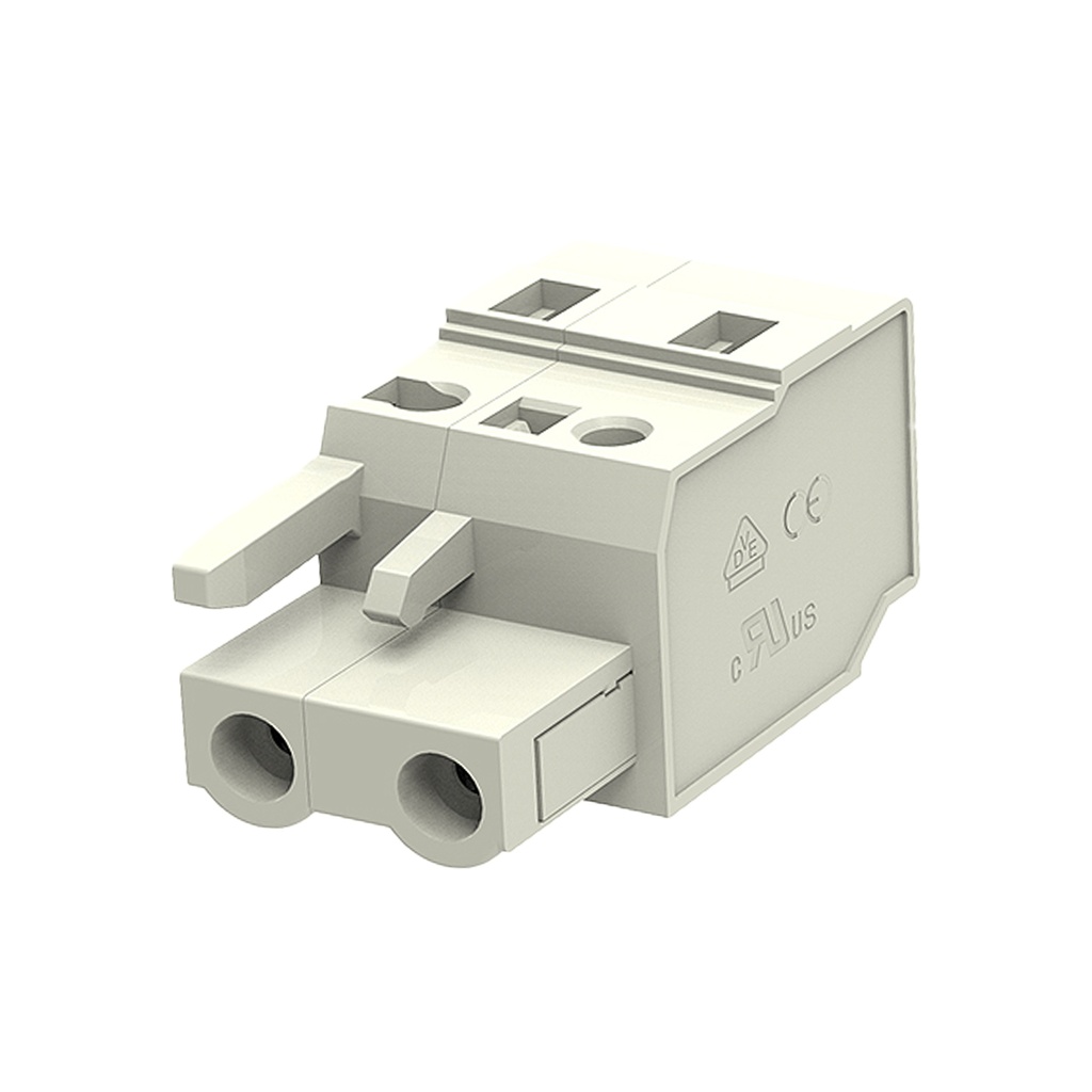 8EDGK-7.5-02P-11-00Z(H) Bloque de terminales de conexión Inominal 20A Vnominal (III/3) 400V 2 Polos (7.5mm)